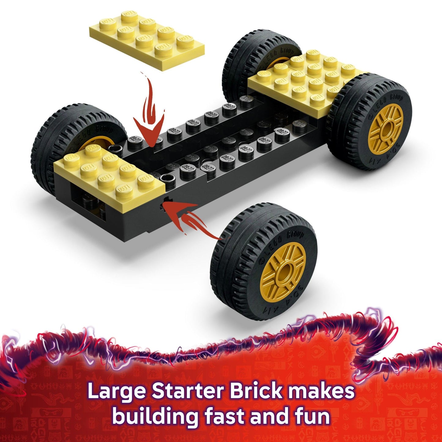 LEGO NINJAGO Rogue vs. Drix Race Car Duel Building Toy for Preschool Kids - Ninja Toy with Starter Brick for Boys & Girls, 4+ - Gift Idea for Birthdays & Dragons Rising Fans - 71840