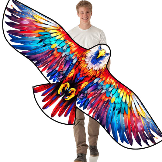 HENGDA KITE Eagle Kite,for Kids and Adults,Easy to Fly,Excellent Fabric and Structure Design,The Pictures are Beautiful in high Definition,Suitable for Beginners(63x27)