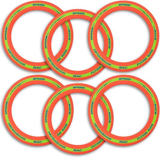Liberty Imports 6 Pack: Flying Aero Discs Sports Outdoor Pro Flyer Rings - Plastic Toy Ultimate Glider Toss Game for Kids and Adults (11 inches)