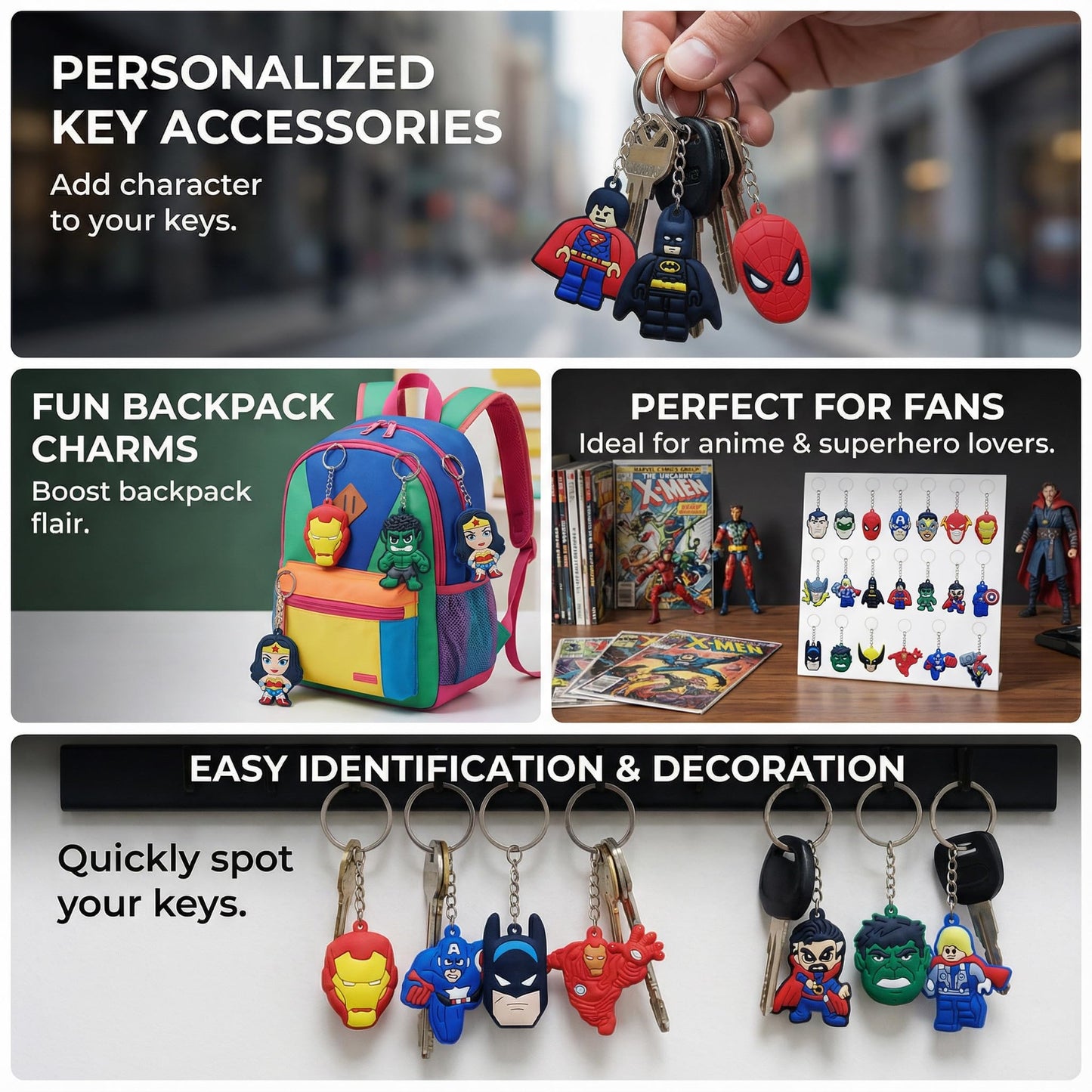 Guoiondw 40 Children's-Themed Party Favor Keychains, Stuffed Toys, Christmas Gifts, Holiday Accessories, Perfect for Kids' Birthday School Carnival Rewards, Classroom Easter Gifts Valentine's Day