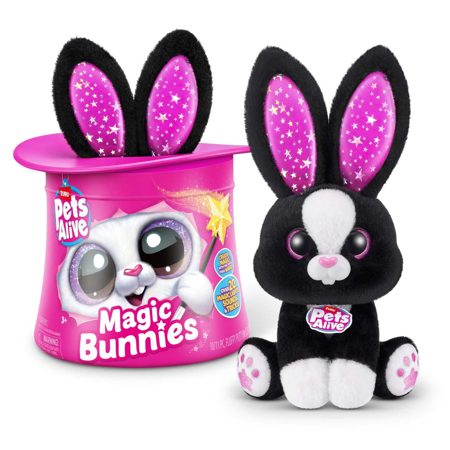 Pets Alive Magic Bunnies (Sootie) by ZURU Electronic Plush Unboxing Surprise Interactive Magic Toy
