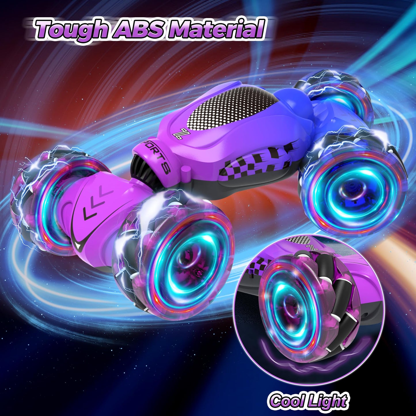 Nitigo Remote Control Car for Girls 4-7, Toys for Ages 5-7, Gift for 4 5 6 7 8-13 Years Old, for Kids, Gesture Sensing RC Stunt Car with Lights, Birthday Gift
