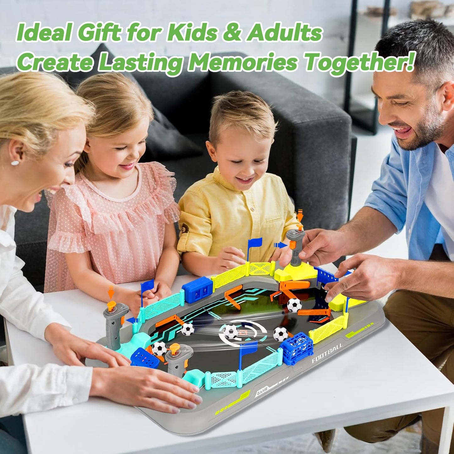 Mini Soccer Board Game for Kids: Interactive Soccer Gifts for 3 4 5 6 7 8-12 Year Old Boys Girls - Table Foosball Game Toy for Indoor Home Party Family - Perfect Christmas Birthday Gift for Kids 4-10