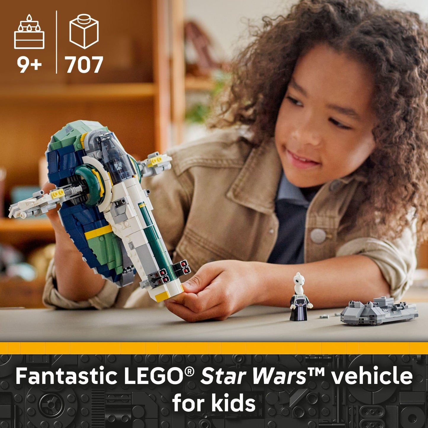 LEGO Star Wars: Attack of The Clones Jango Fett's Starship Building Toy - Pretend Play Set for Boys & Girls, Ages 9+ - Gift for Birthdays - Collectible Model Kit & Kids Room Decor - 75433
