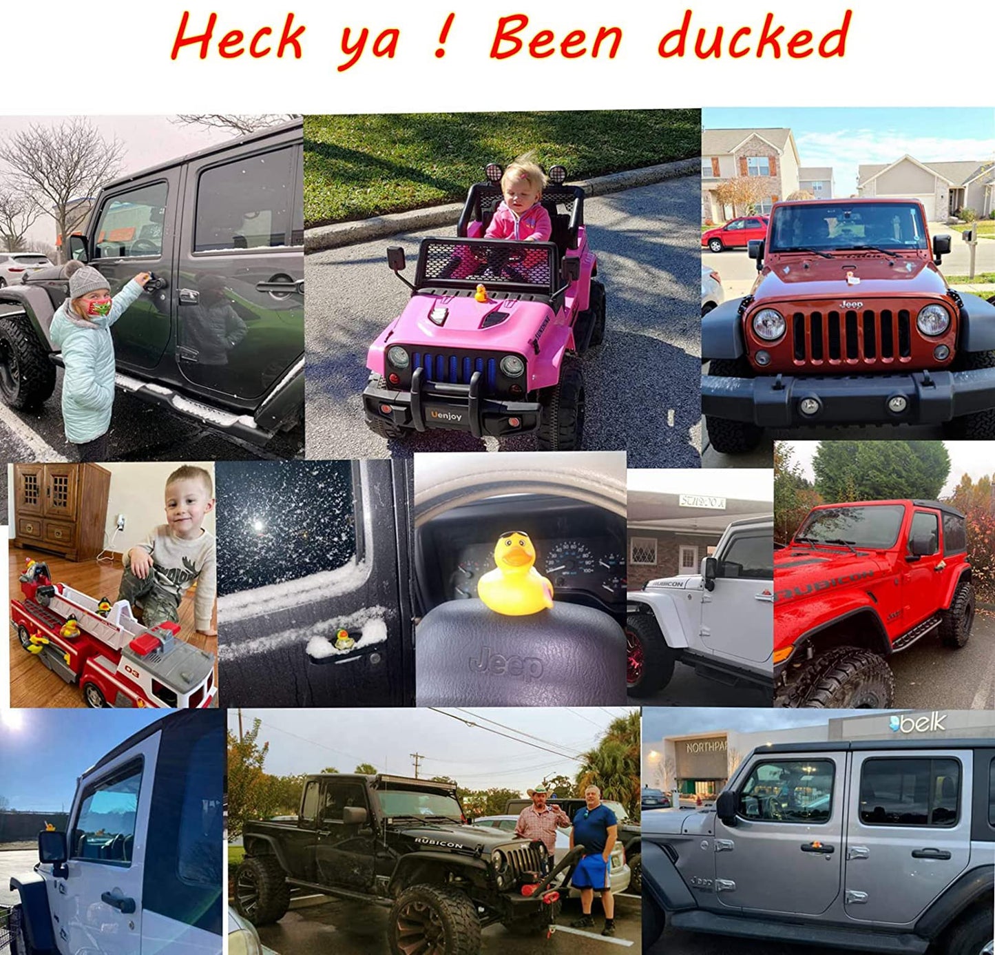 WQTHE 60 Pack Rubber Duck for Jeeps Ducking - 2.3 Inch Bulk Floater Duck for Kids - Baby Bath Toy Assortment - Party Favors, Birthdays, Bath Time, and More (50 Varieties)
