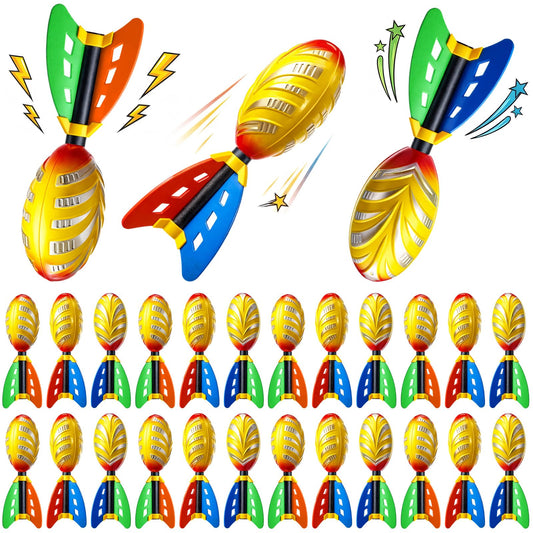 Teyva Daily 24 Pack Foam Missile Footballs with Aerodynamic Tails, 9 in Soft Foam Sports Football, Safe Throwing Ball Toys for Kids Dog Outdoor Game Backyard Beach Pool Play