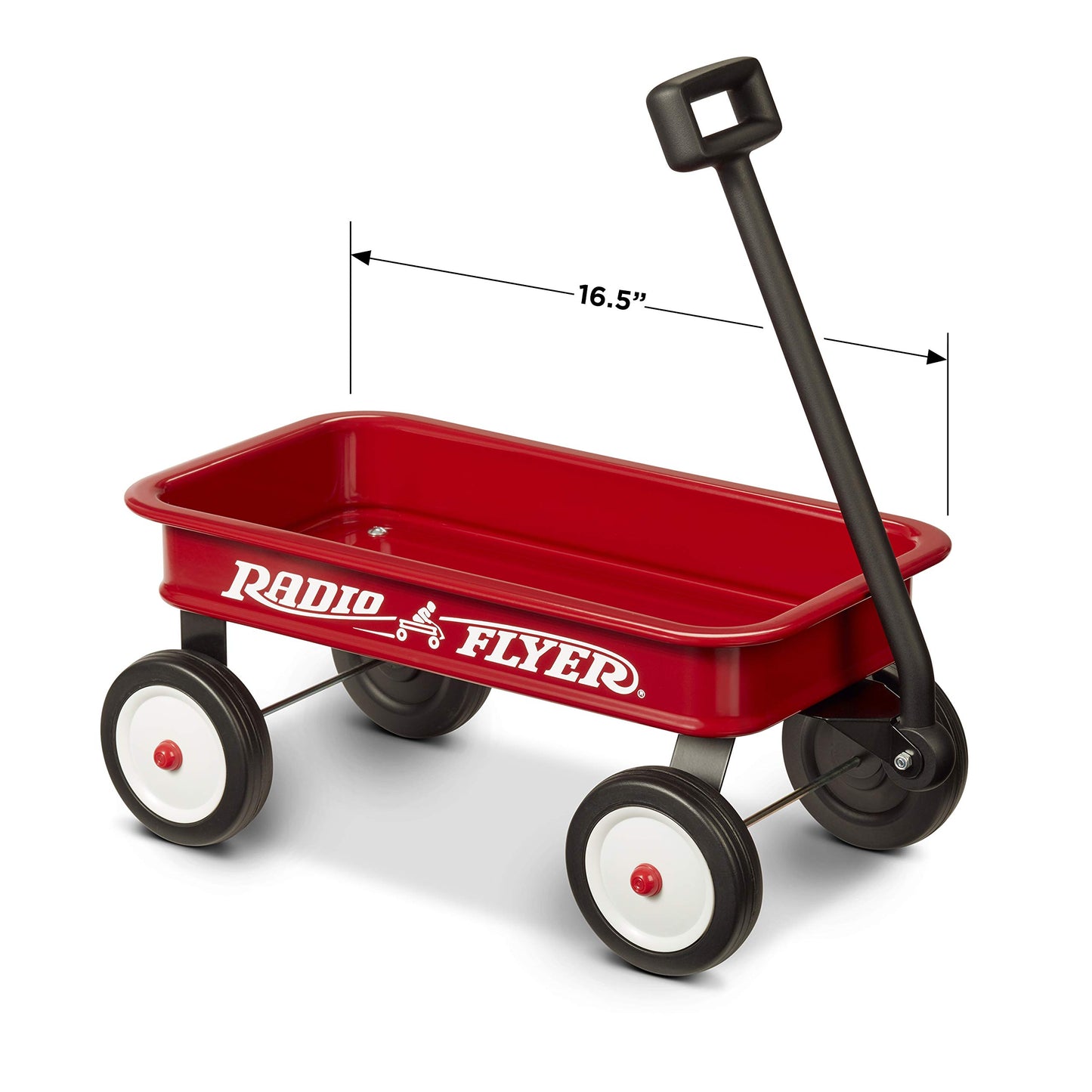 Radio Flyer Mini Classic Red Wagon for Kids, 16.5" Toy Wagon For Kids Aged 1.5+, Play-Size Version of the Classic, Durable Rolling Wheels & Steel Body, Working Handle, For Toys, Crafts & Gift Displays