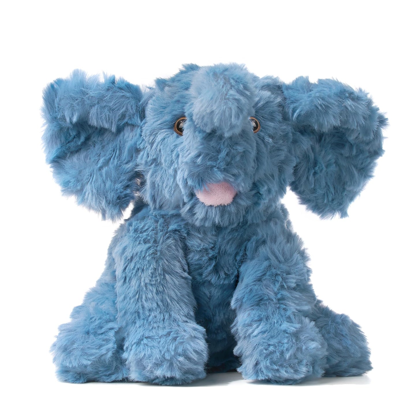 Hopearl Adorable Plush Calf Elephant Toy Floppy Elephish Ultra Soft Stuffed Animal for Boys Girls Kids Toddlers, Blue, 9''