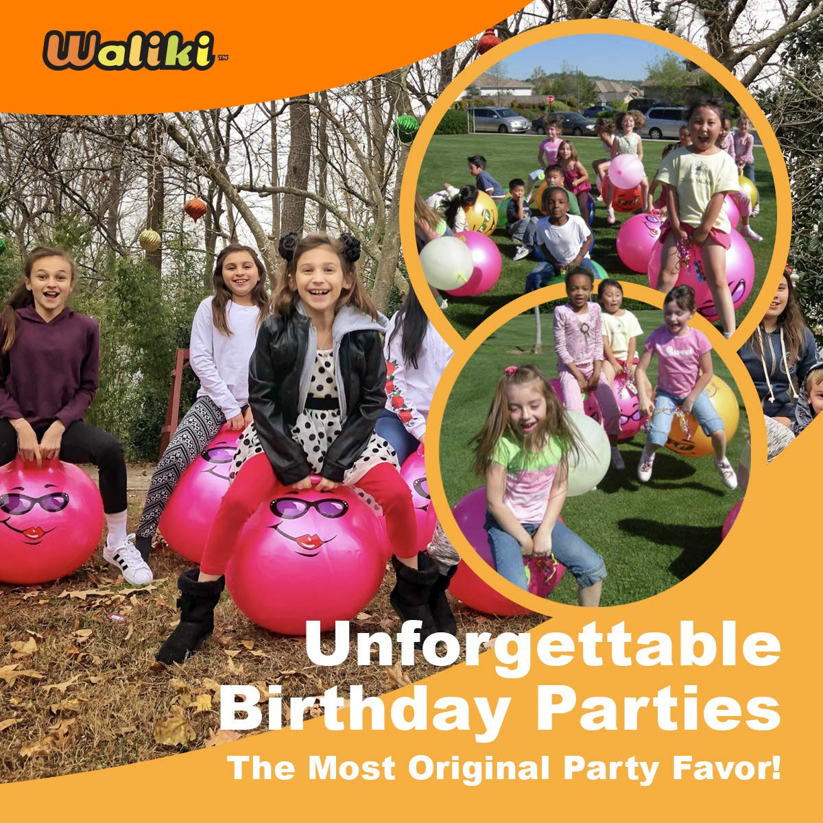 WALIKI Hopper Ball for Teens | 22-Inch Jumping Sit and Bounce Ball | Hop Ball for Outdoor Fun & Tie Dye