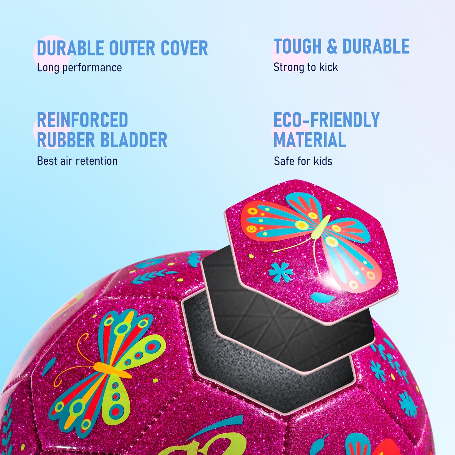 Toddler Soccer Ball Size 2 - Small Soft Kids Ball 2 Pack for Ages 1-5- Cartoon Sports Toy Boys Girls - Great Soccer & Birthday Gift for Babies, Toddlers & Kids Indoor Outdoor Games