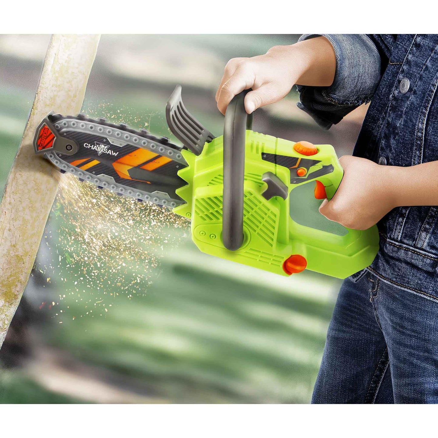 JAROFUREL Lanard Tuff Tools: Clean Cut Chainsaw - Kids Sounds & Action Toy, Realistic Action Yard Work Toy, Battery Powered, Ages 3+, 14.50 x 4.00 x 8.00"