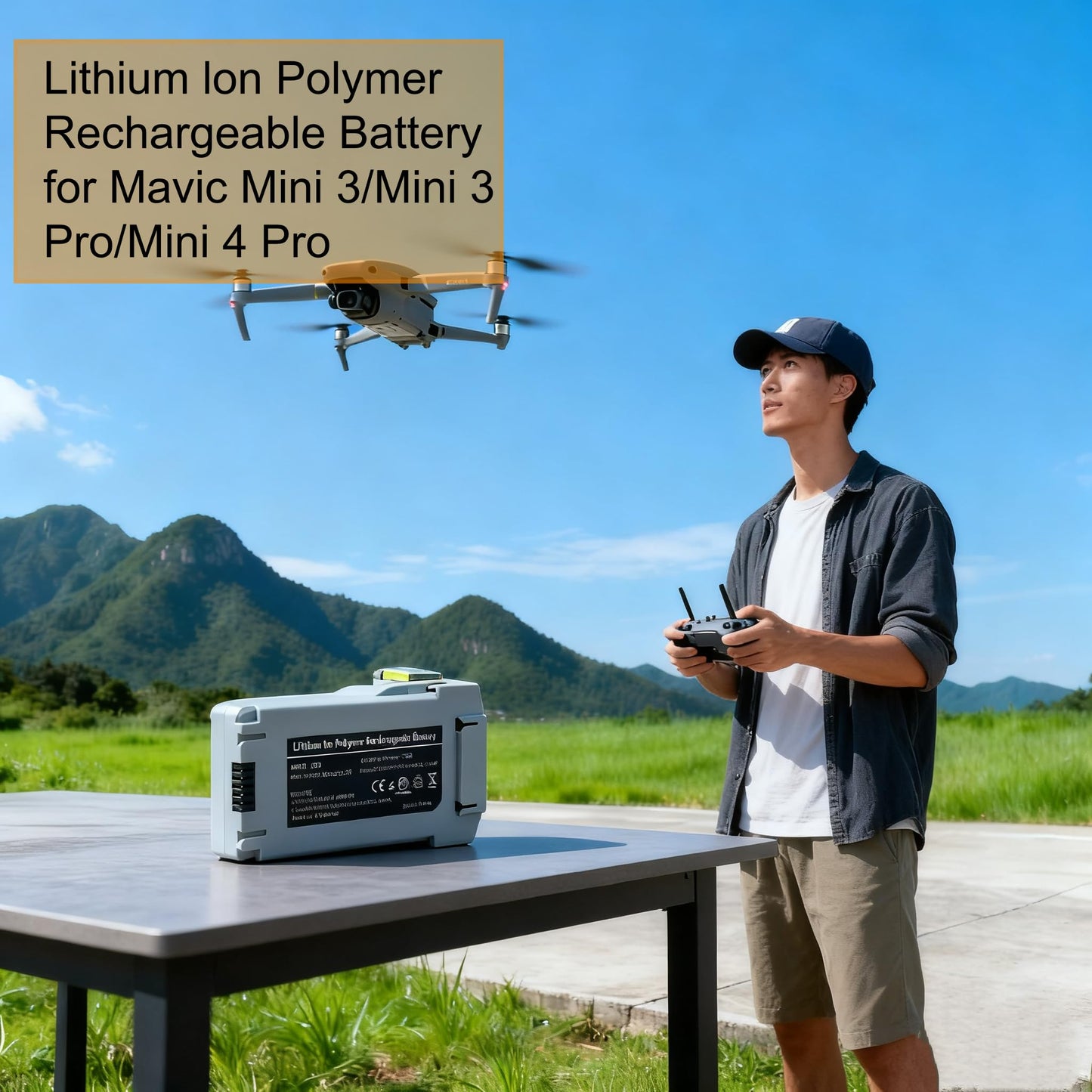 Taoke 2 Pack Intelligent Flight Battery for Mavic Mini 4 Pro /3/3 Pro Drone Battery 3850mAh, Accessories Batteries for Mini 3/Pro/ 4 Pro, 47 Minutes Flight Time
