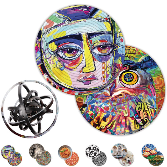 Spin Flip Puzzle - Abstract - Spin it, Flip it, Solve it! for Those who Love Brain teasers! Adult Fidget Toy. Great Gift for Mom, Dad, Teens, Men and Women