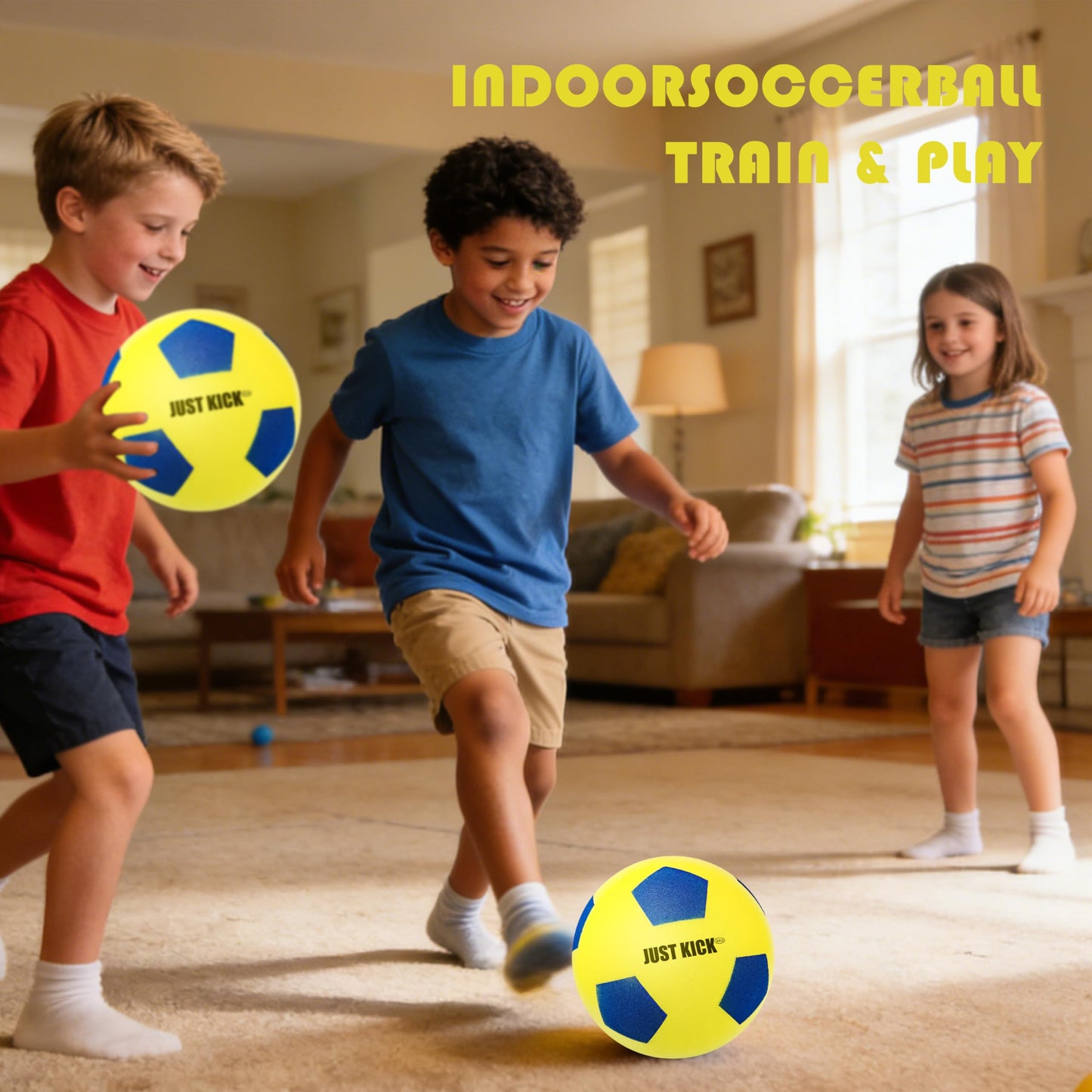 SRG Silent Foam Soccer Ball Size 5 Pro – New Upgraded Weight Indoor Soft Soccer Training House Ball | Airless Soccer for Dribbling & Footwork Practice Gift in Premium Box