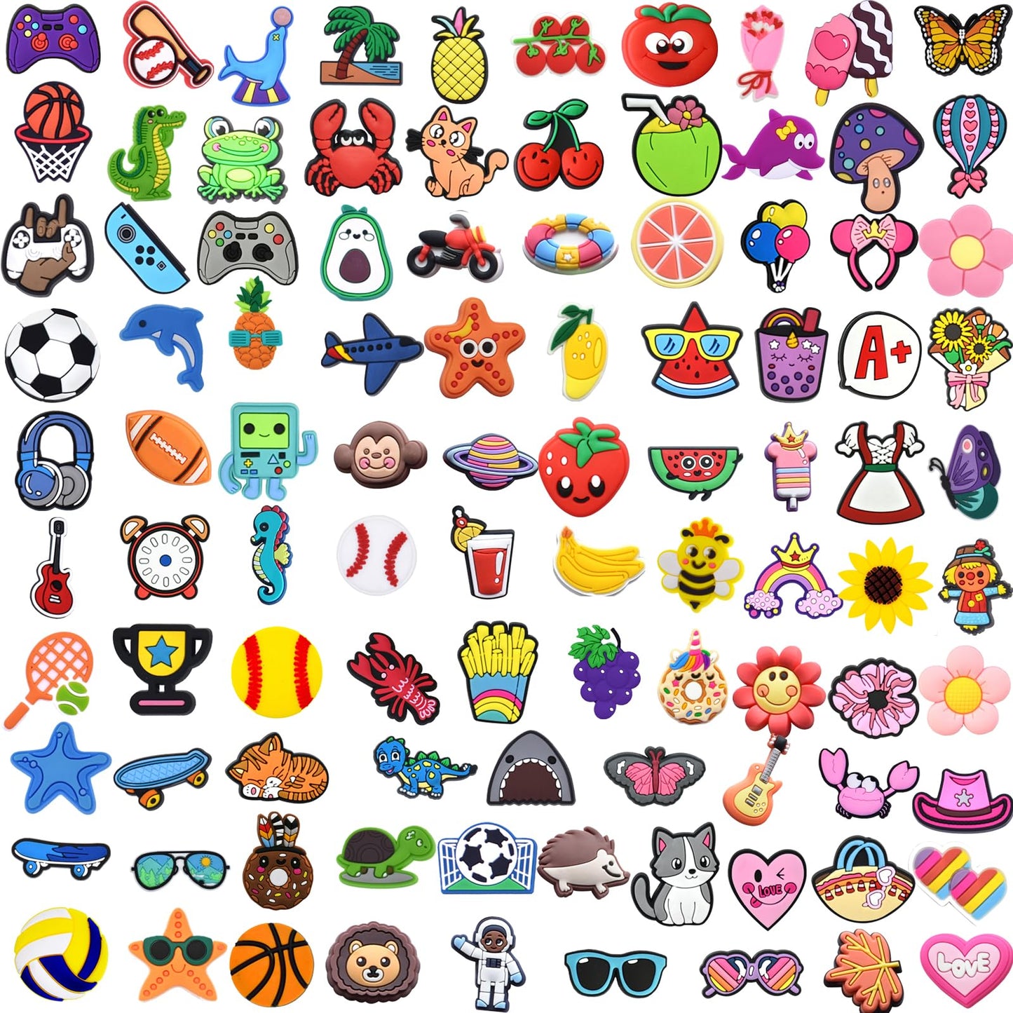 JRONGHE 100PCS Pencil Toppers,Cute Pencil Charms for Kids Classroom Prizes & Decorations for School Supplies, Classroom Rewards Kids Incentives
