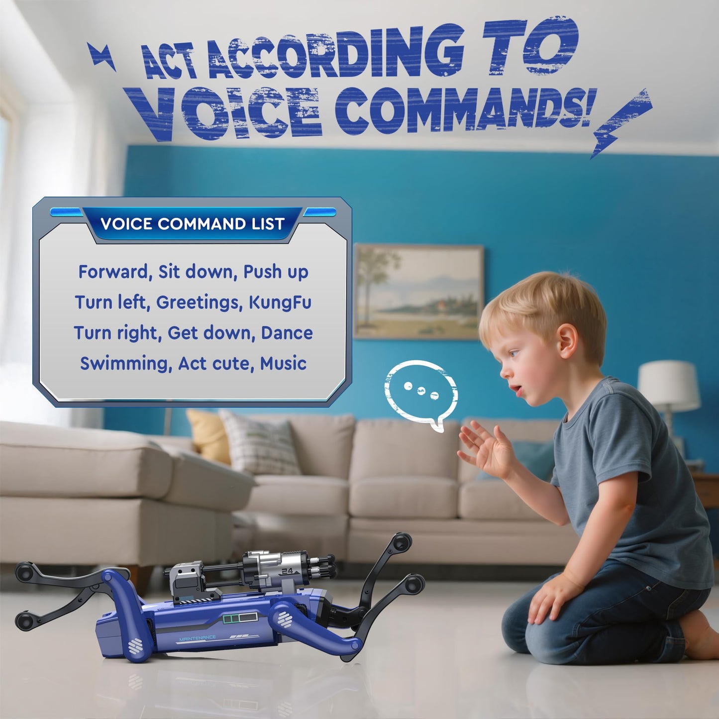 TUEESN Smart Robot Dog - Interactive STEM Toys with Voice & Remote Control, 30+ Lifelike Actions, Programmable Play, 25m Range, Durable & Safe - Best Gift for Kids 6-12