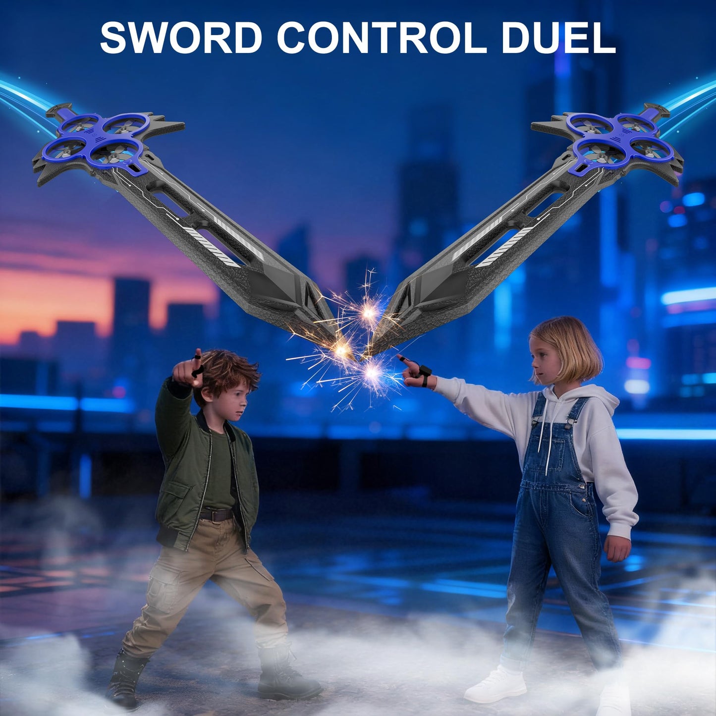 Virellia Flying Sword RC Airplane, Flying Dagger Remote Control Airplane Drone for Kids Adults 8-16, Gesture Control Planes with 360° Flip Fighter Jet Toy, Stunt Roll, Gifts for Kids Boys Girls, Large