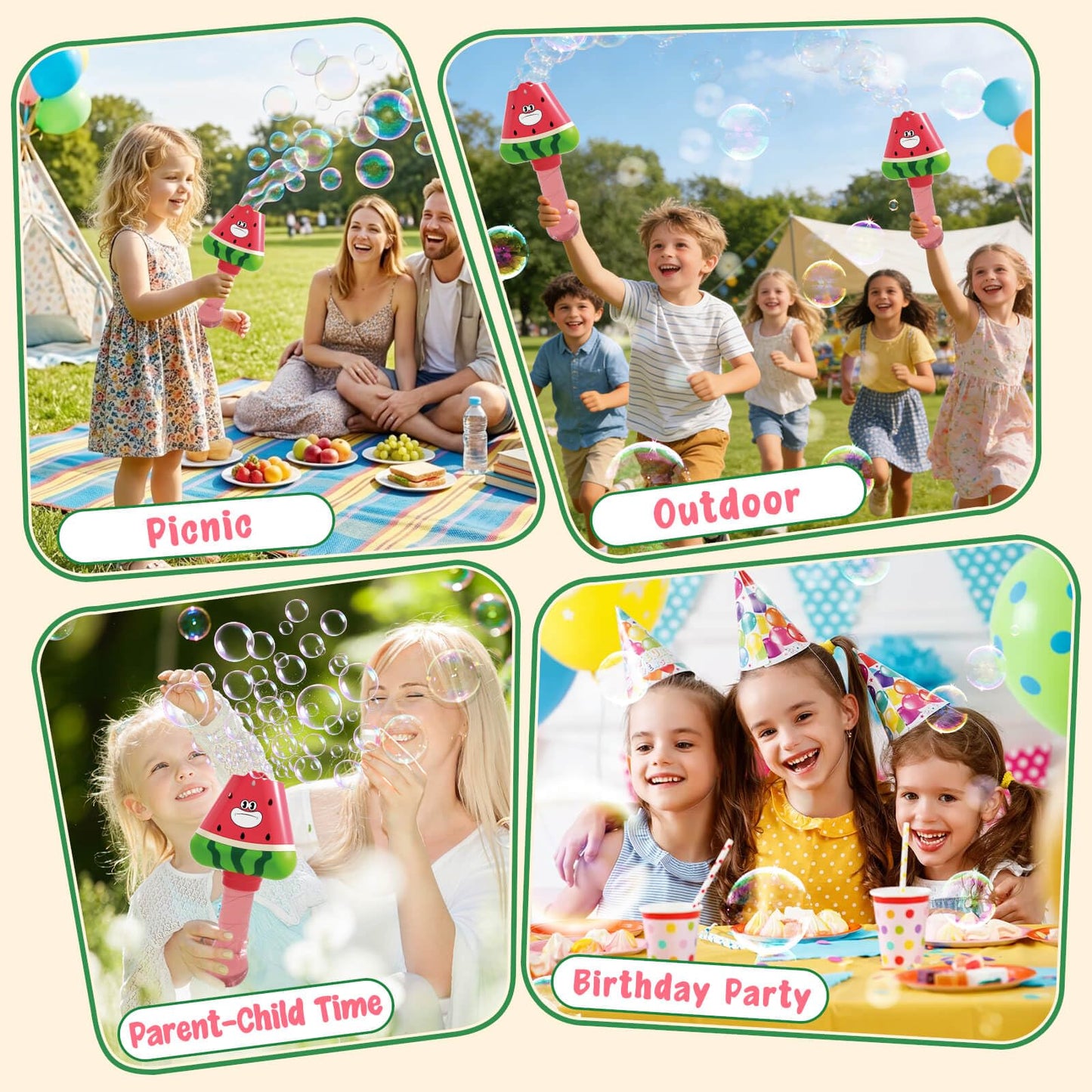 Aooess Bubble Wands for Kids Ages 3-5 Years Old: Automatic Bubble Machine for Kid, Light Up Bubble Wand Toddler Outdoor Toys, Summer Outdoor Party Birthday Gift for 3 4 5 6 7 8 Year Old Girls, Red