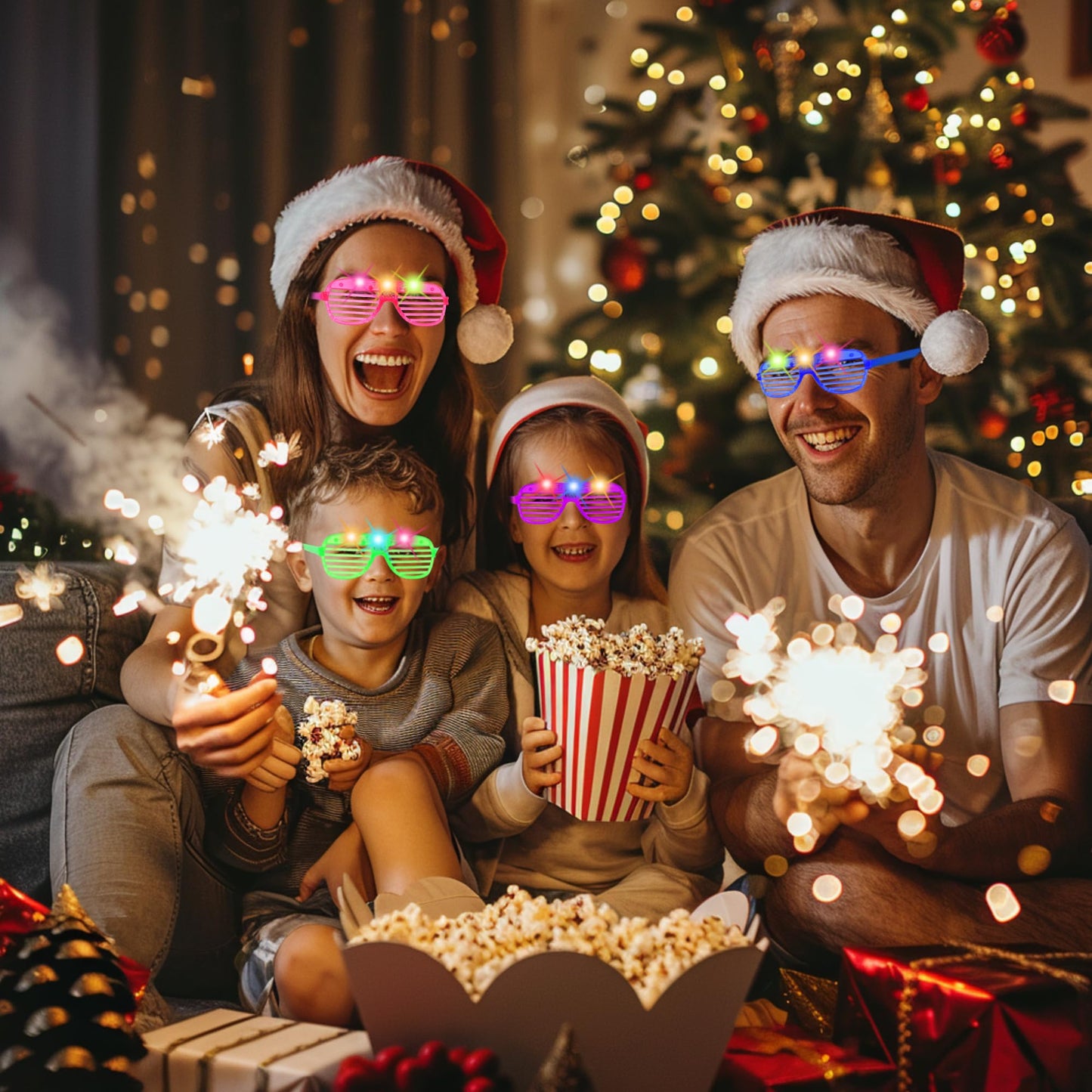Zaaaslsm 40 Pack Led Glasses,Light Up Glasses,Glow Glasses Glow In The Dark Party Supplies Suitable For Kids/Adults, Rave neon Flashing Party For Birthday Mardi Gras New Year's Eve Decoration