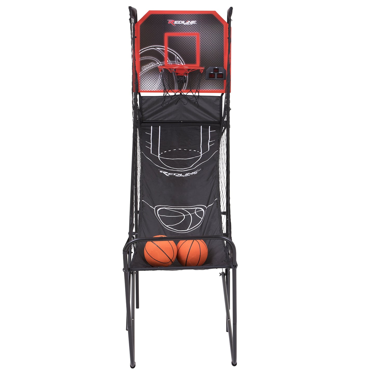 Redline Alley-Oop Single Basketball Shootout with Quick Connect Easy-to-Assemble Frame and Compact Fold-up Design for Easy Storage 26 pounds