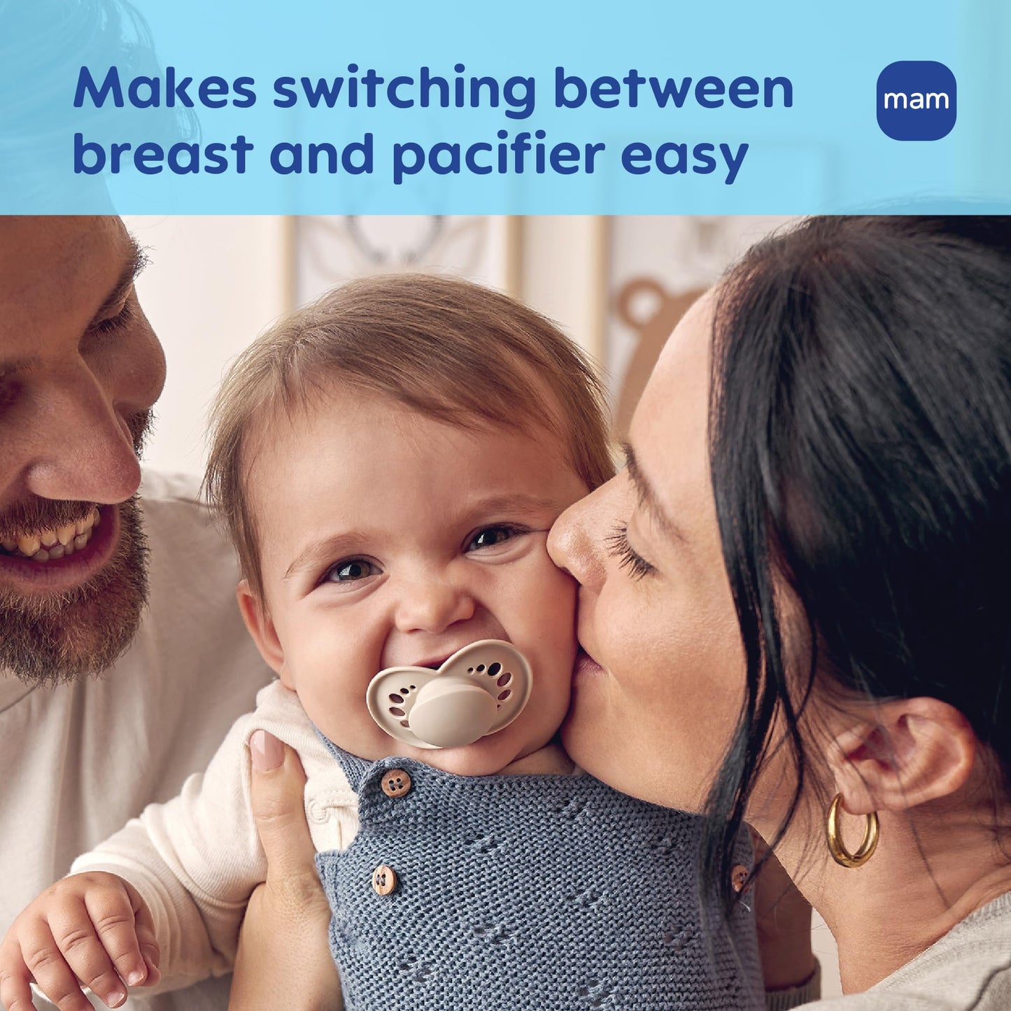 MAM Original Matte Baby Pacifiers 6-16 Months, Binky for Newborn Babies, BPA-Free Skin Soft Silicone Nipple, Easy to Clean, Developed with Medical Experts, 4 Count, Made in Europe