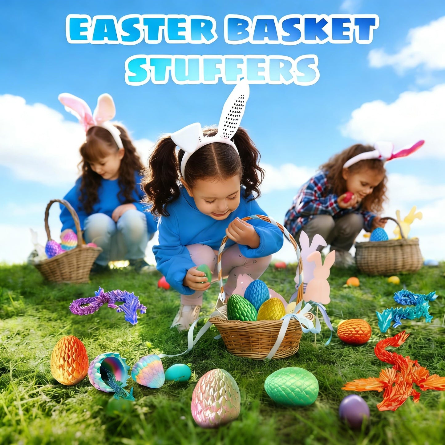 36PCS 3D Printed Dragon Eggs with Dragon Inside, Mystery Articulated Crystal Dragon Toy Bulk, Flexible Fidget Figures for Kids Party Favors, Christmas Easter Basket Stuffers, Birthday Gifts Kids Teens