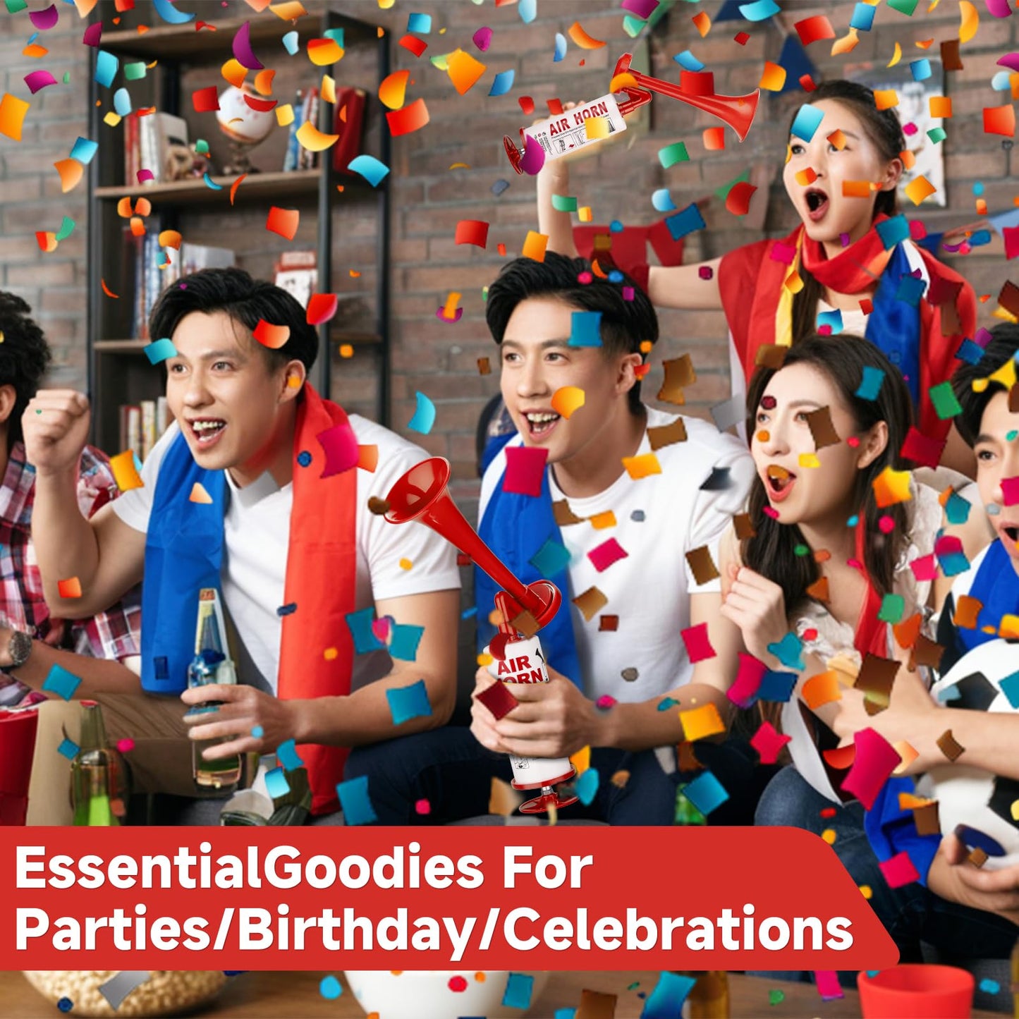 Handheld Pump Air Horn, Banhao Cheering Horns Sports Events Loud Noise Maker Safety Horns for Boats Party Graduation Aggressive Animals