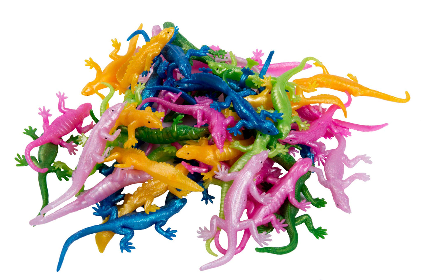 UpBrands Rubber Lizards Toys Bulk Set, Preschool Valentine Gifts, Kit for Birthday Party Favors for Kids, Goodie Bags, Pinata Filler, Students Classroom Valentines Day Gifts for Kids (48 Pack)