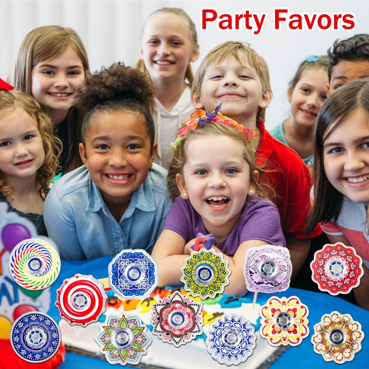 40 Pack Bohemian Fidget Spinner Toys Bulk, Mini Fidget Spinners for Kids Adults, Valentines Day Gifts Anxiety Toys Stress Relief Fidgets Easter Christmas Basket Stuffers Classroom Prizes