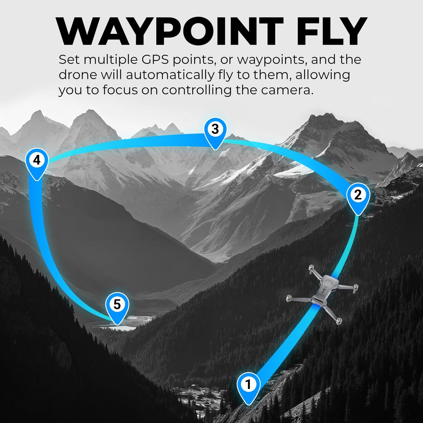Contixo F23 GPS Drone With Camera, 46 Min Flight Time, 4.5" Screen Remote, Follow Me, Waypoints, 5GHz FPV Transmission, Return to Home, Hand Gestures, Orbit Mode Foldable Drones For Teens & Adults