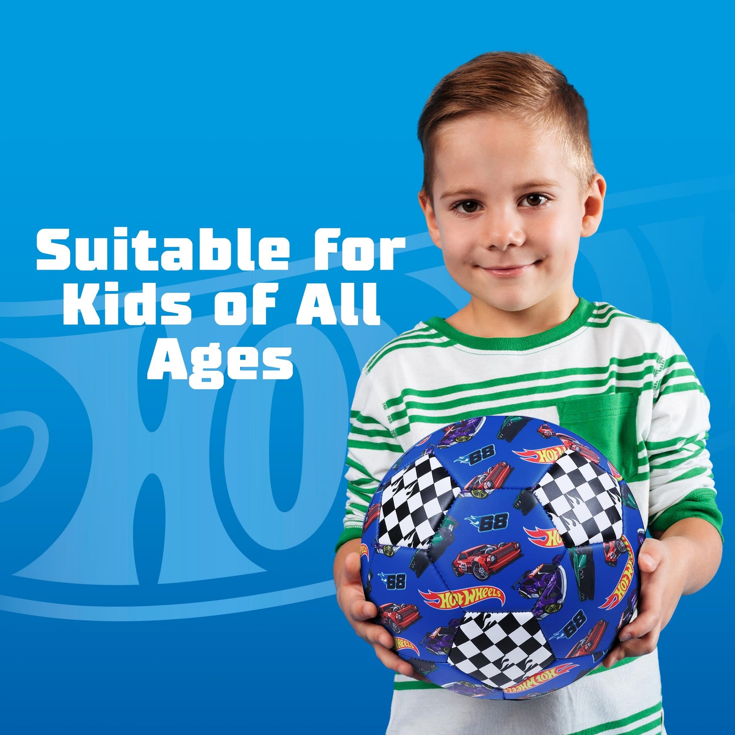 Capelli Sport Hot Wheels Size 5 Soccer Ball, Finish Line Youth Kids Futbol, Black,