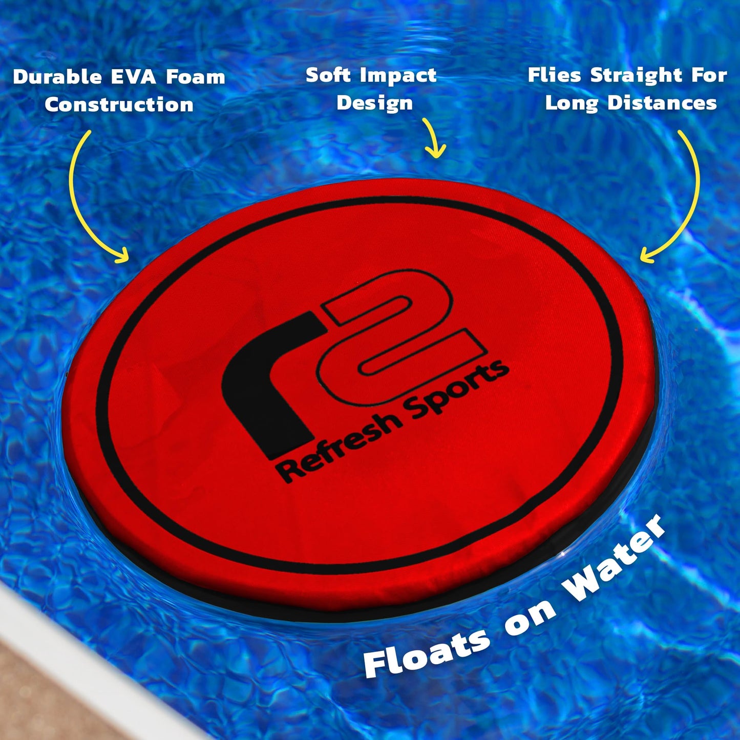 Soft Flying Disc for Kids: Easy To Use Beach Disc - Durable Design Floats On Water! Beach Toys, Pool Toys & Frisbbee for Adults Outdoor Fun Pool Toy - Boy Gifts & Girls Ages 5 6 7 8 9 10 11 12 13 14