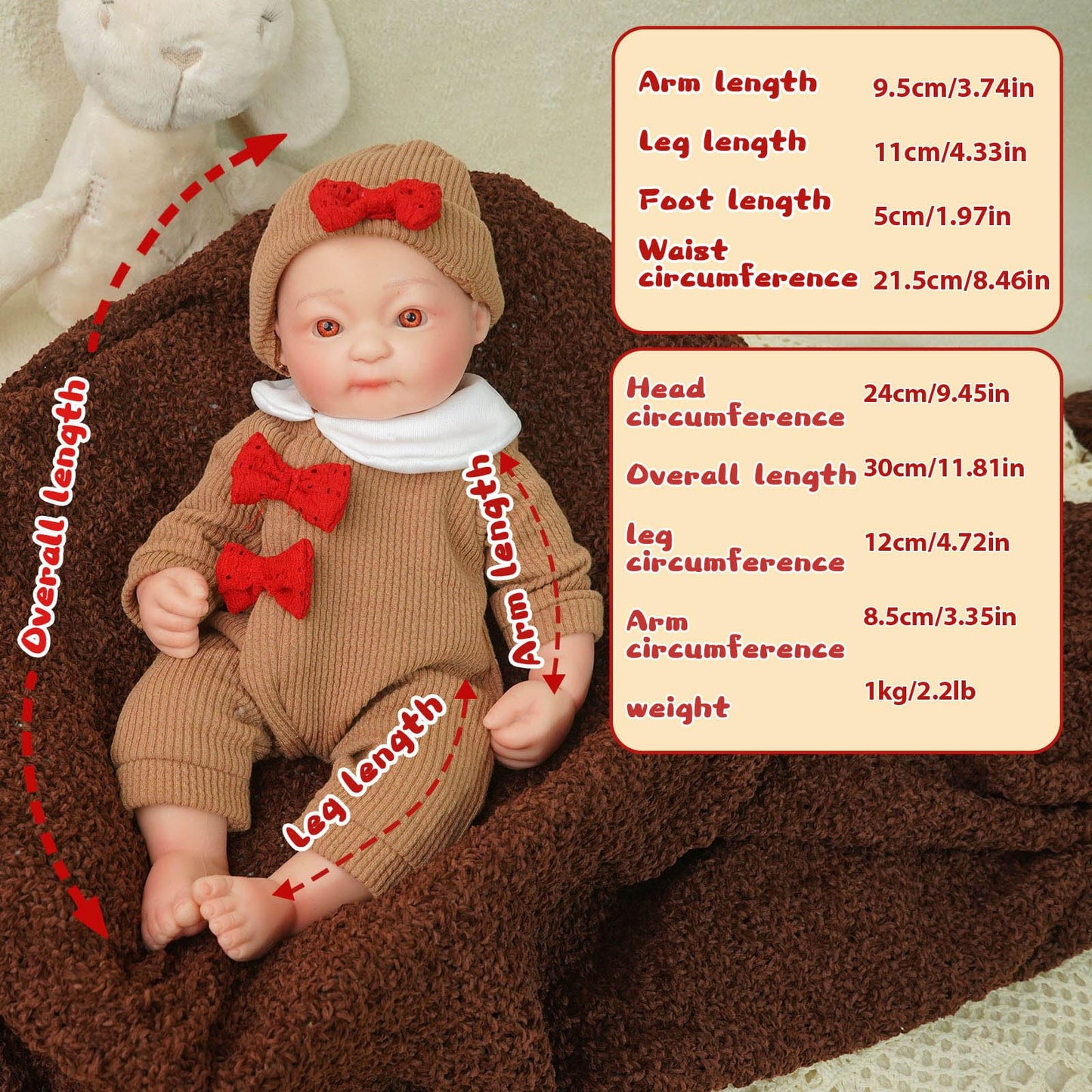 YaLuoQian Realistic Reborn Baby Dolls-11.8 inch Silicone Reborn Baby Dolls Full Body Newborn Baby Doll Silicone Girl with Clothes Set Gift Box for Kids Age 3+
