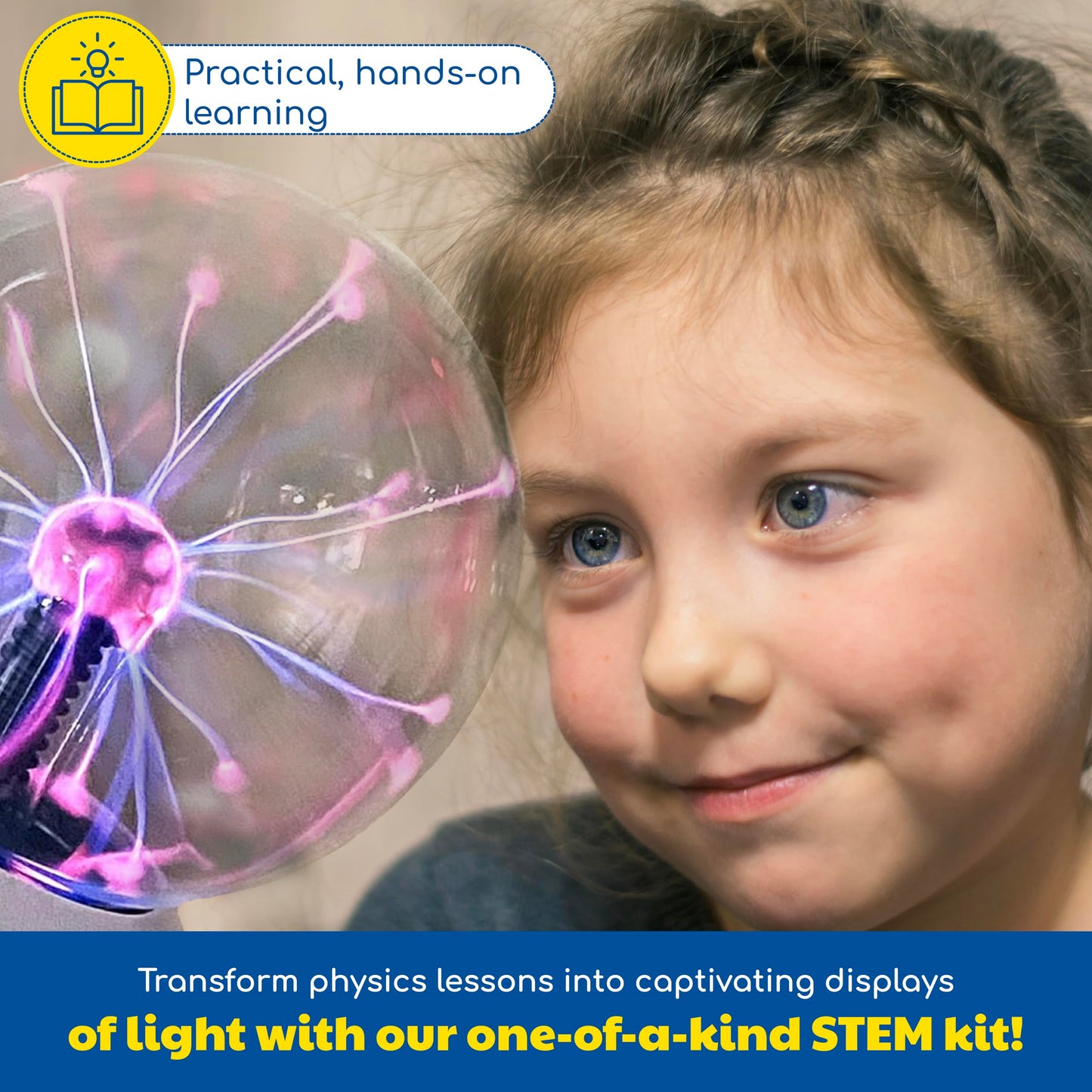 Thames & Kosmos The Plasma Ball Essential STEM Tool | Classic Scientific Device, Fresh 5-inch Glass Sphere, Interactive Electric Light Show | Explore Electricity, Matter, Energy, Small