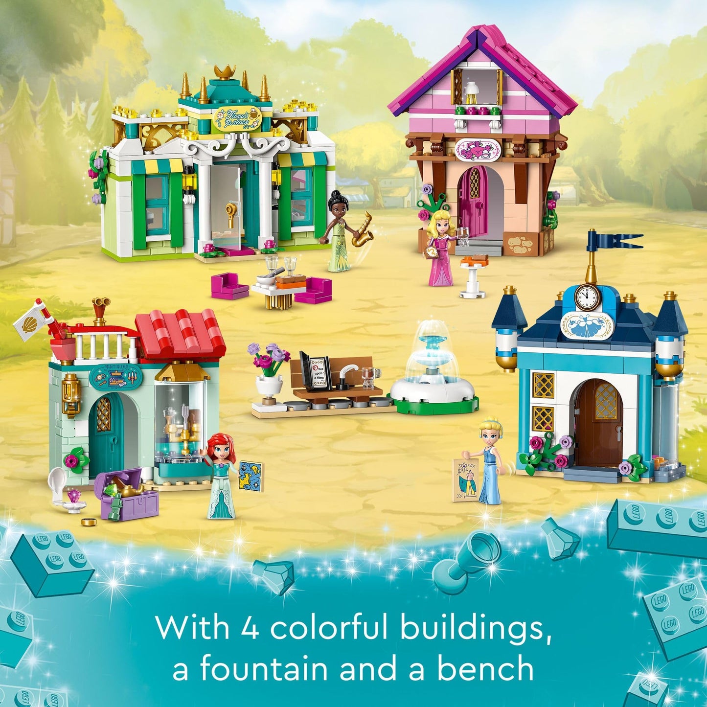 LEGO Disney Princess Market Adventure Building Toy Set - Pretend Play Disney Toy Figures & Playsets for Girls & Boys, Ages 6+ - Gifts for Kids, Birthdays, Events - 43246