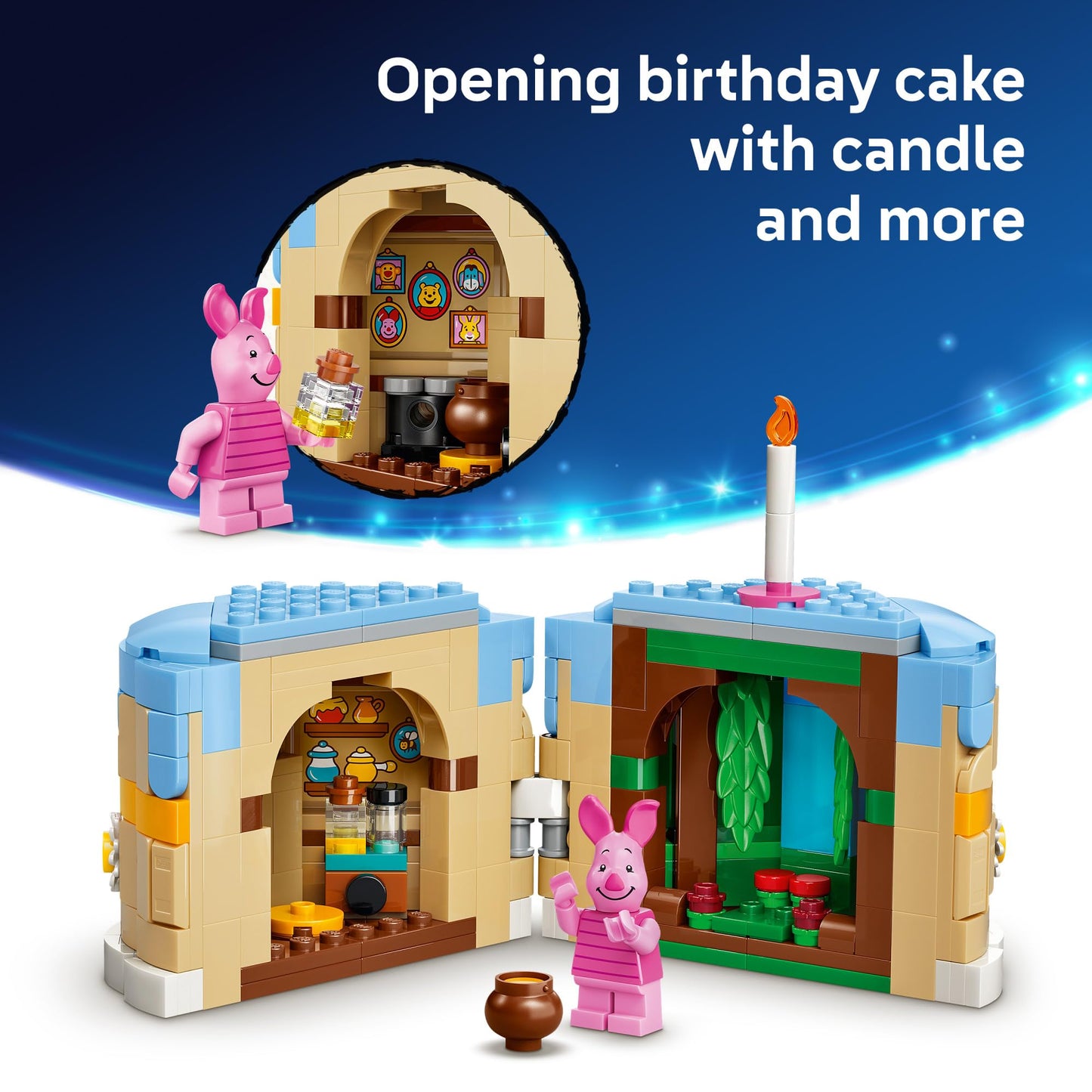LEGO Disney Piglet's Birthday Fun Building Toy - Winnie The Pooh Toy for Girls & Boys, Ages 9+ - Gift for Birthdays - Kids Room Decor - 43305