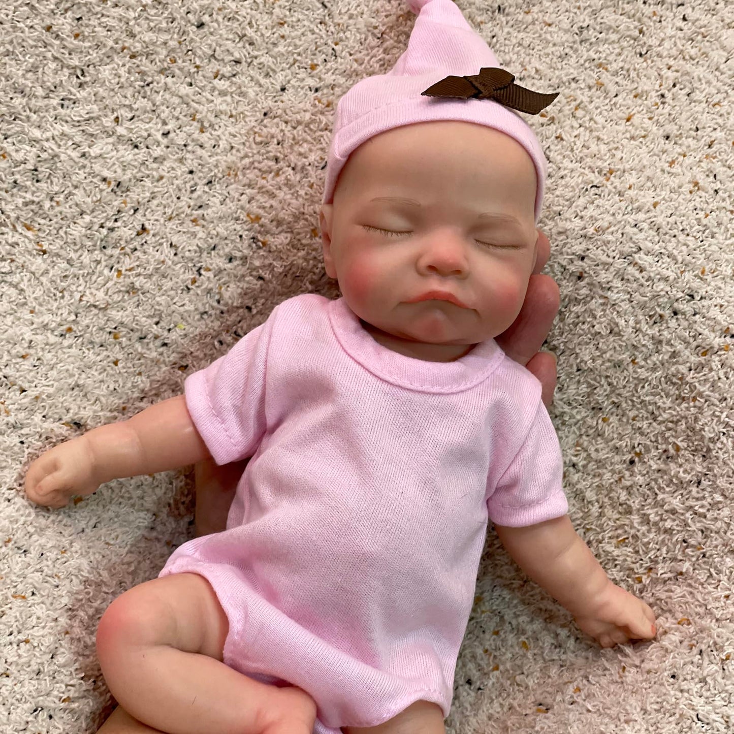 OtardDolls Lifelike Reborn Baby Dolls 11 Inch Mini Life Baby Realistic Newborn Dolls Soft Full Silicone Body Sleeping Handmade Real Life Reborn Baby Dolls with Accessories Set for Kids
