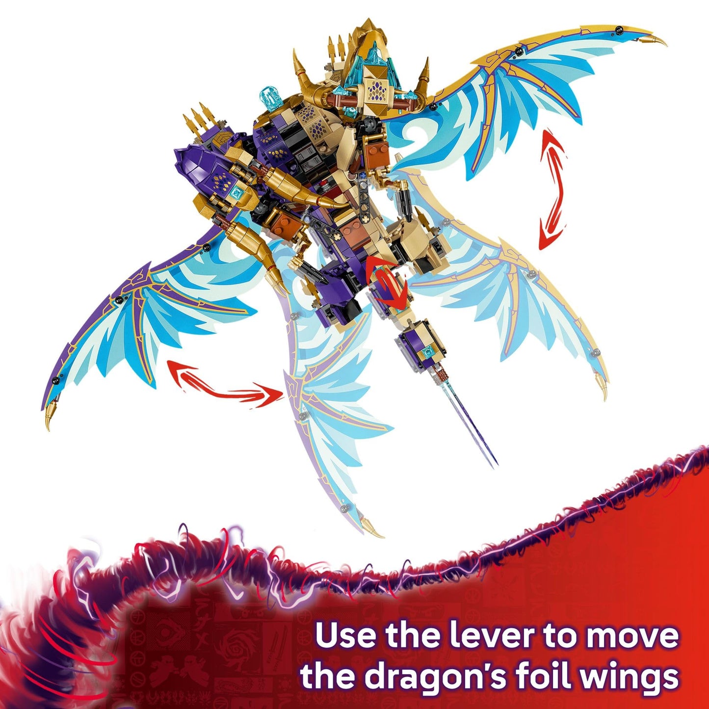 LEGO NINJAGO Arc Dragon of Focus Battle Playset - Kids Toy for Ages 9 and Up - Birthday Gift Idea for Boys and Girls - Dragons Rising Toy with 8 Ninjago Minifigures - 71836