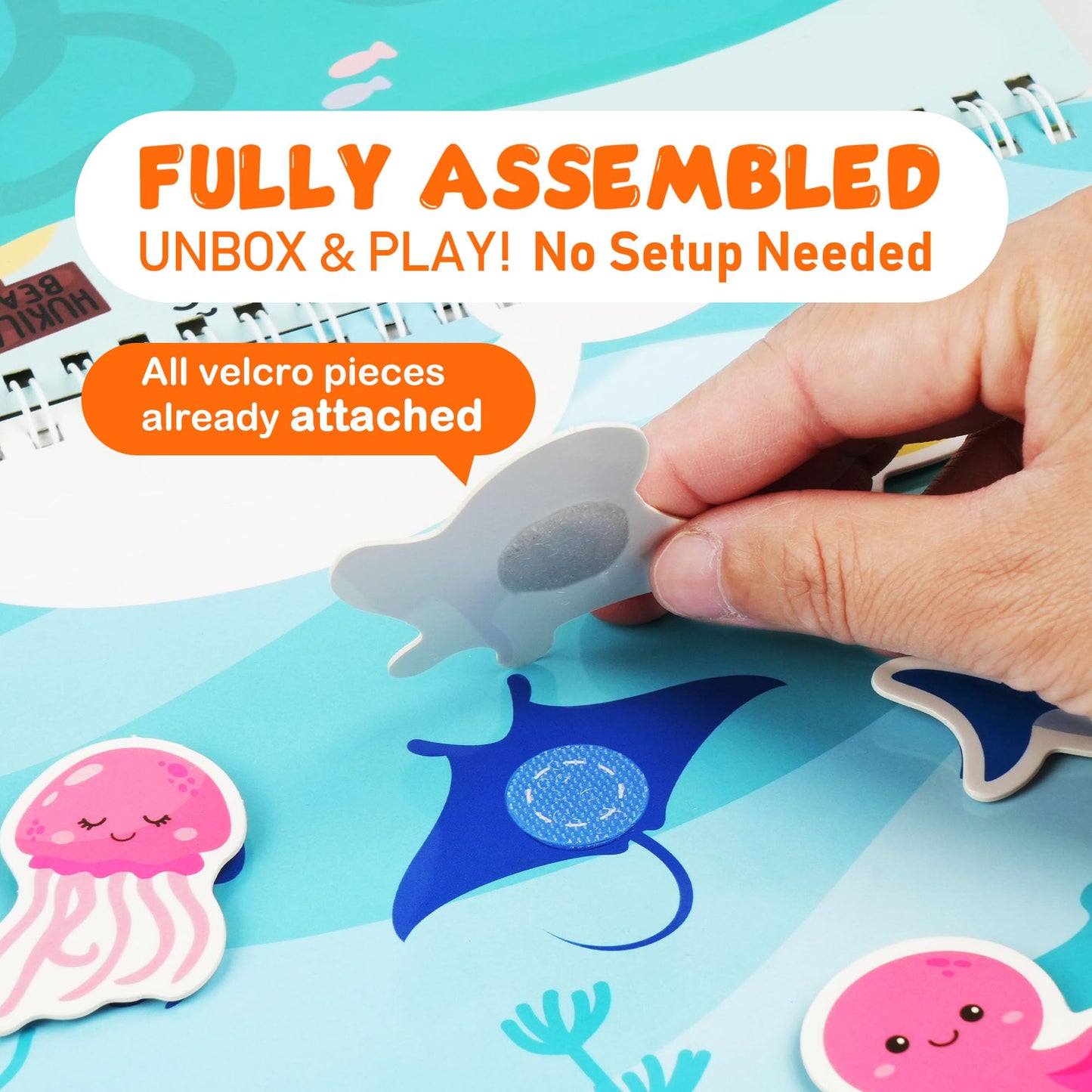 BenBen Busy Book for Toddlers, 30 Pages, Pre-Assembled, Preschool Learning Activities, Montessori Toys for Ages 3 and Up, Autism Sensory Toys, Kids Educational Activity Book, Birthday Gift