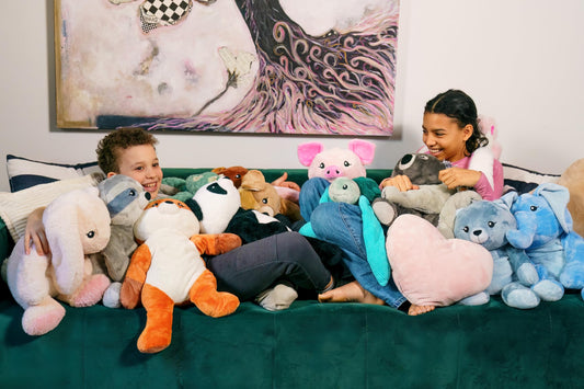 HUGIMALS Hugarounds Sawyer the Sloth 2.5 lb Microwaveable & Freezable Weighted Plush Neck & Shoulder Wrap | Soothing, Comforting Hugs for Self-Care & Relaxation | Unscented for Ages 2+