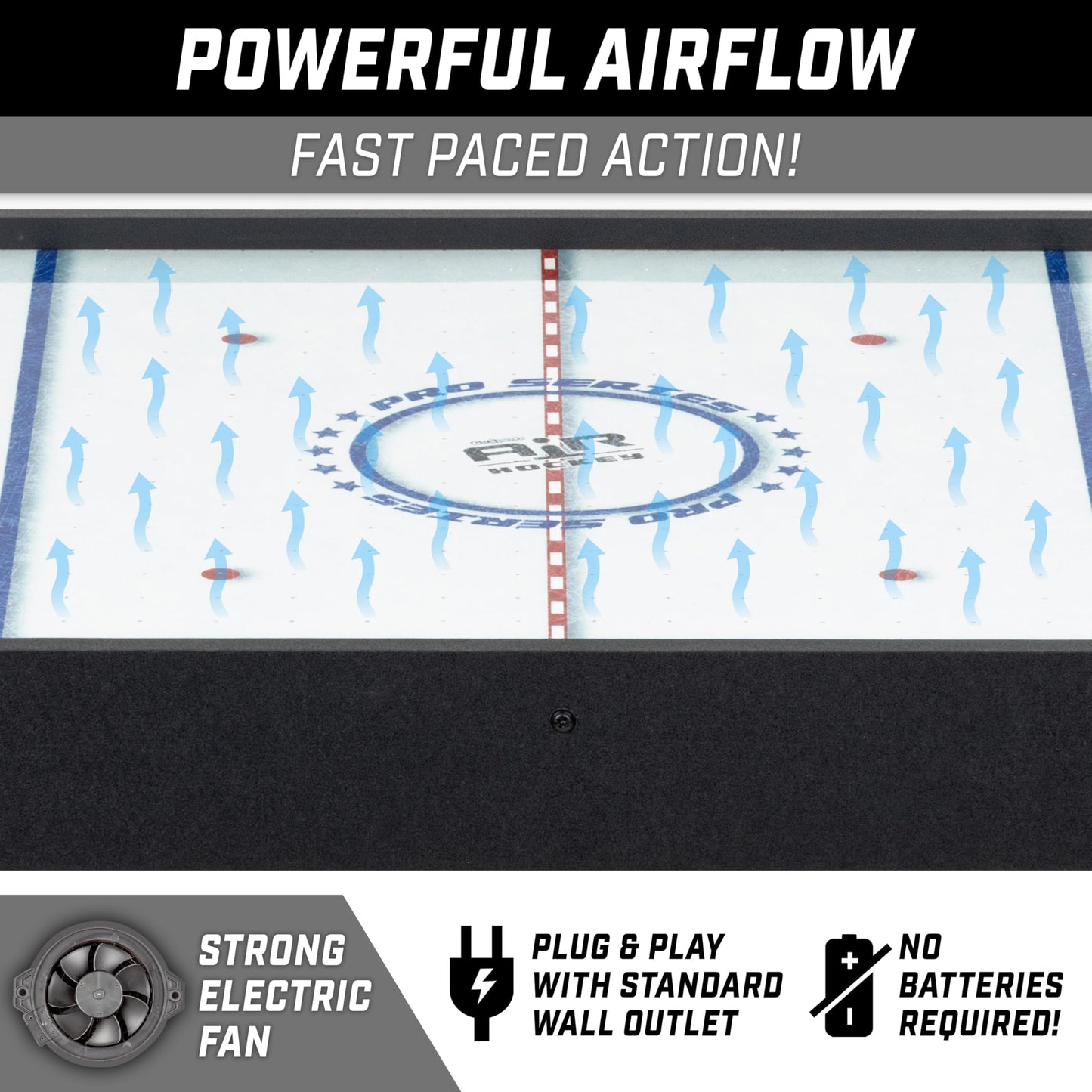 GoSports 40 Inch Table Top Air Hockey Game for Kids - Black