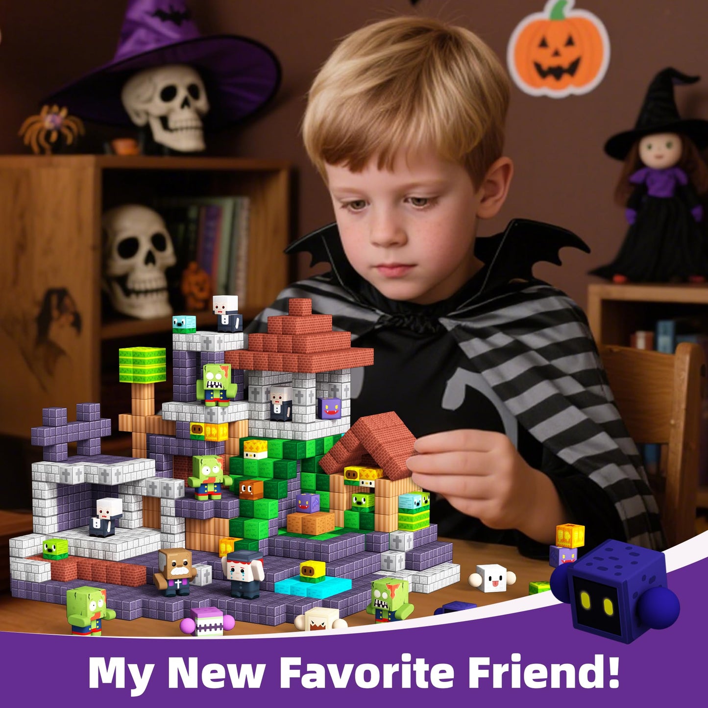 GobiDex 108PCS Magnetic Blocks & Figures Crew Playset, Build Weird Monster MagWonder with STEM Building Toys, Pretend Play Montessori Gift for Boys and Girls 3+ Years Old
