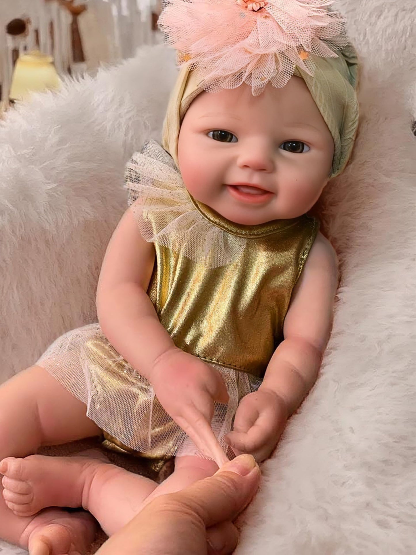 Abenduot Silicone Baby Doll - 15" Reborn Baby Dolls Silicone Full Body, Anatomically Correct Newborn Real Life Baby Doll with Feeding Kit & Box for Kids Age 3+