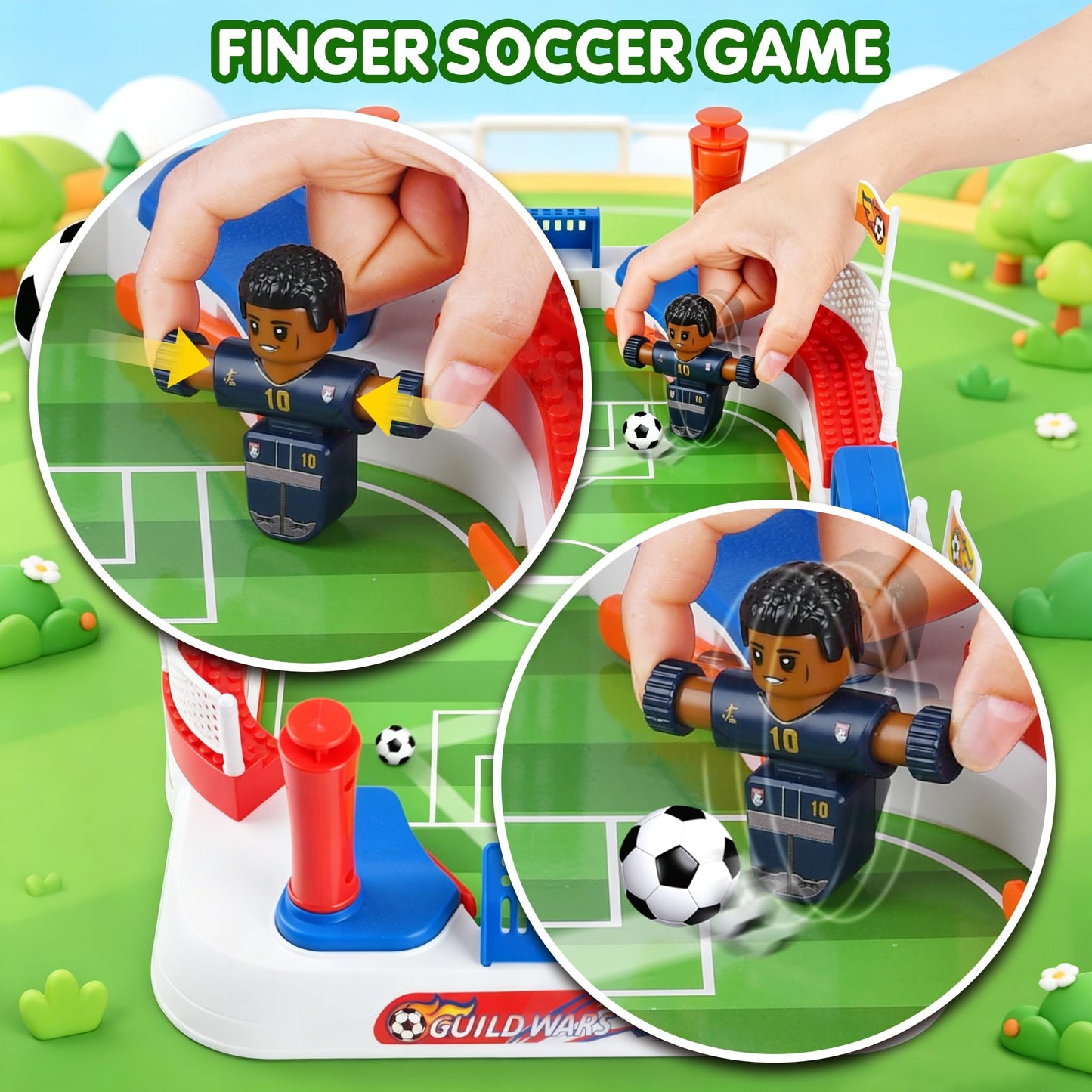 WeeHomm 2-in-1 Play Soccer Board Game for Kids, Foosball Figures PK, Foosball Table for Kids 8-12, Soccer Toys for Boys, Tabletop Football Game, Birthday Gifts for 4-10 Years Old