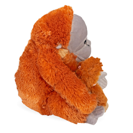 Wild Republic Mom & Baby Orangutan Plush, Stuffed Animal, Plush Toy, Gifts for Kids, Zoo Animals, 12"