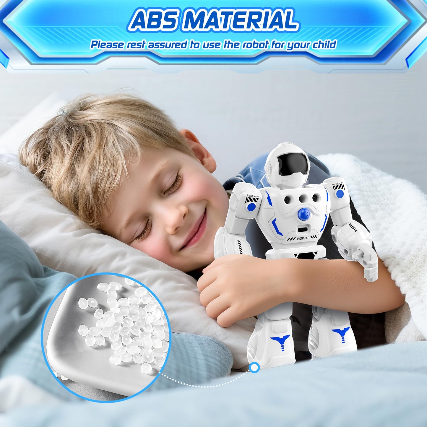 BAZOLOTA Robot Toys for Kids, Programmable Remote Control Robot with Walking, Sliding, Singing and Dancing, RC Gesture Sensing Control Smart Robots for Age 3-12 3-5 Kids Christmas Birthday