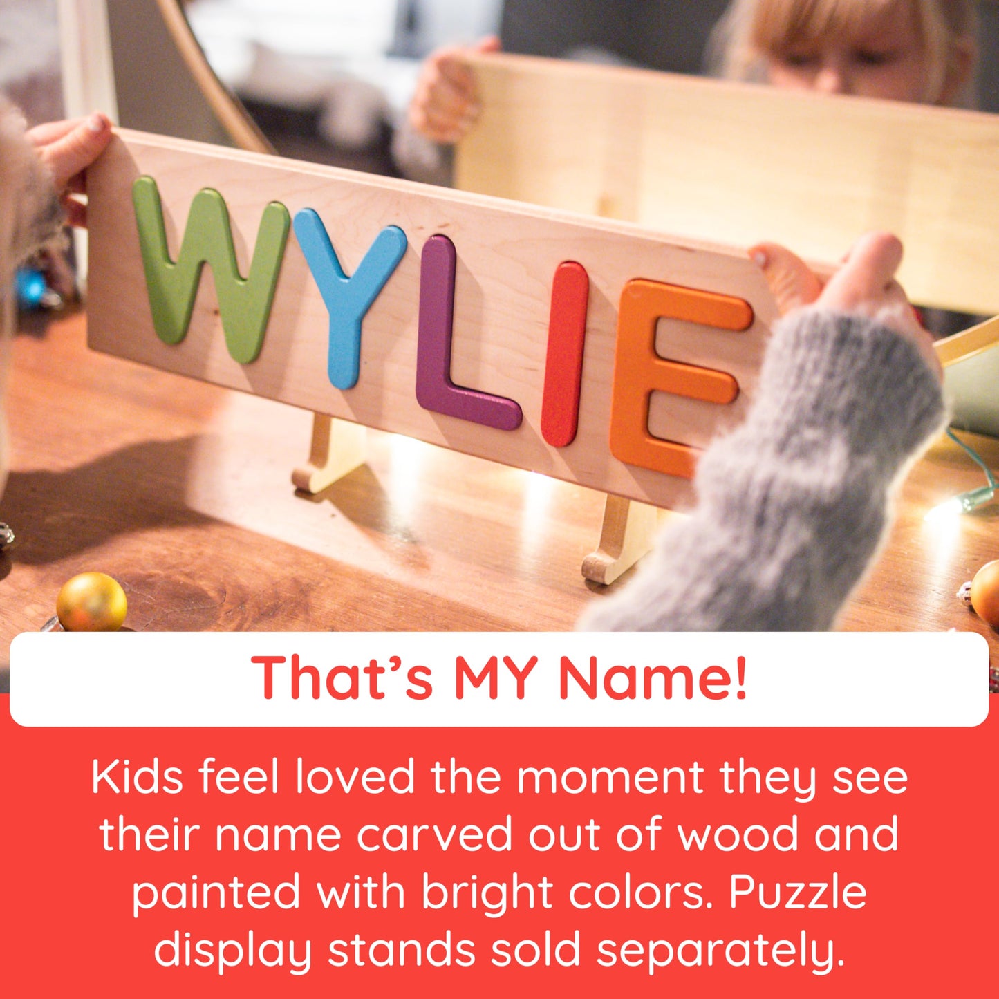 Fat Brain Toys Fat Brain Toys Wooden Personalized Name Puzzles for Toddlers 1-3+, Custom Puzzles, Flat Rate up to 9 Letters