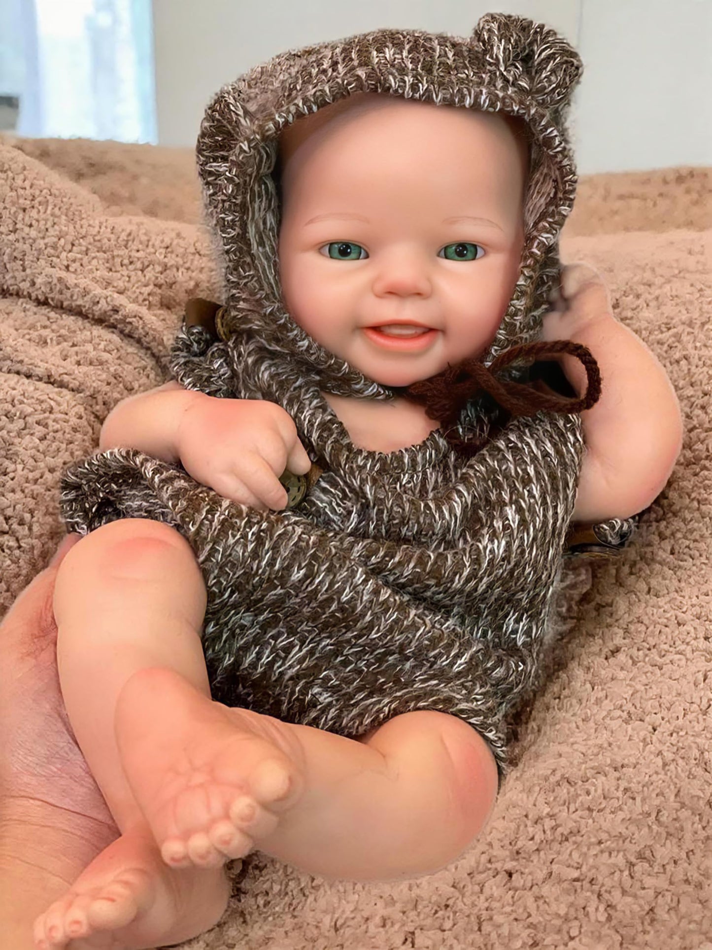 Abenduot Silicone Baby Doll - 16 Inch (Weight 4.4 Lb) Reborn Baby Dolls Silicone Full Body Silicone Weighted Realistic Sleeping Newborn Lifelike Preemie Doll Gift