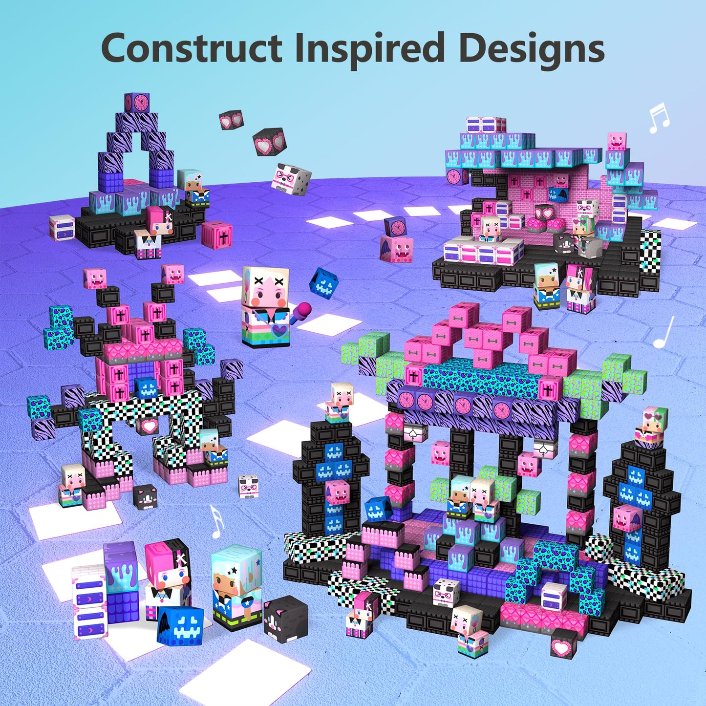 GobiDex 100PCS Magnetic Blocks for Girls, Build MagWonder with Magnet Building Toys Set, Princess Sensory Gift for Boys Girls Birthday