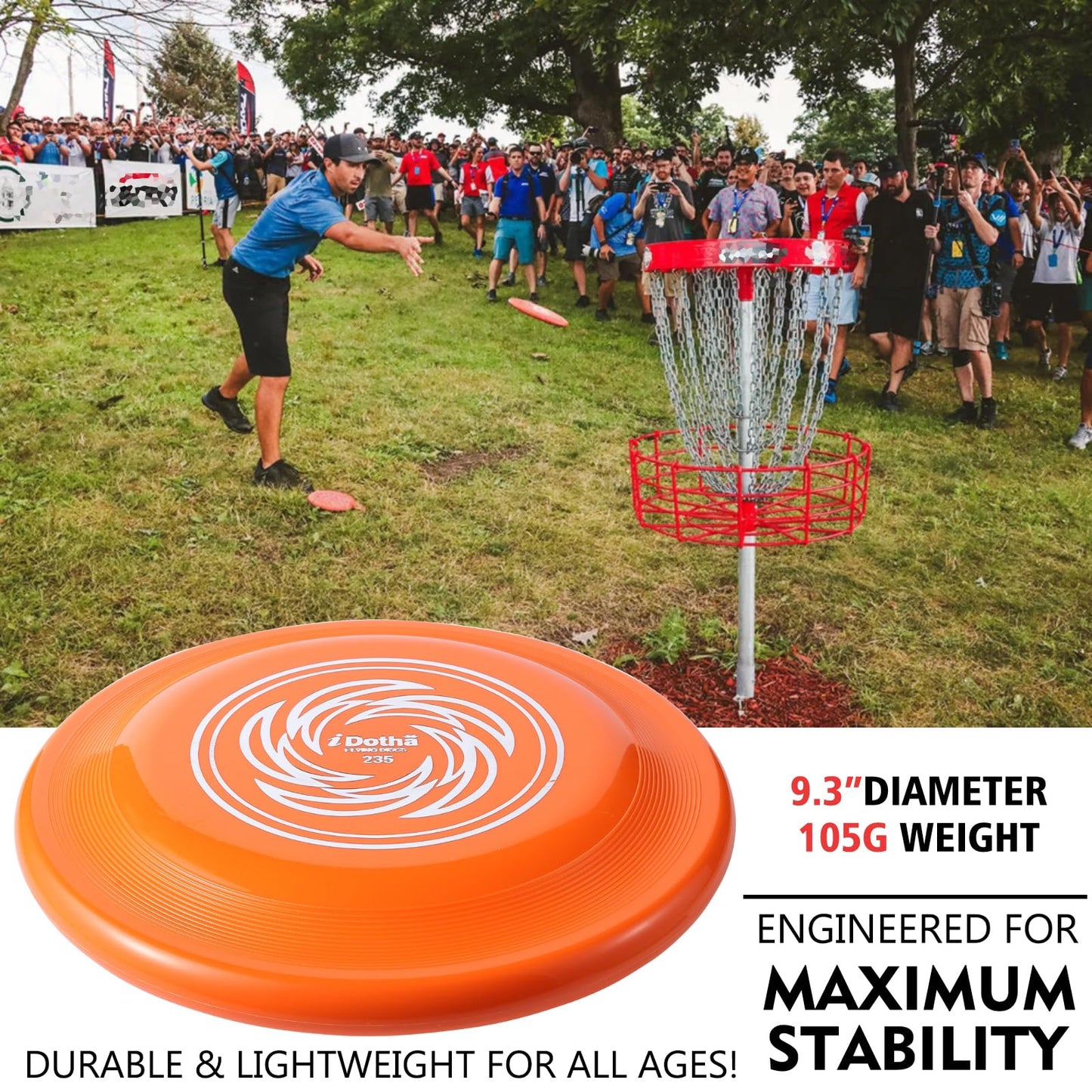 iDotha Sports Flying Disc - Compeition Flying Discs for Beach, Backyard, Lawn, Park, Camping and More - Great for All Ages Outdoor Flying Disc Training